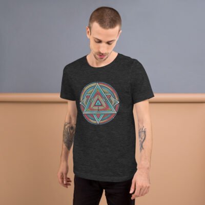 Psychedelic Triangle Mandala T-Shirt | Trippy Festival Clothing | Sacred Geometry Design